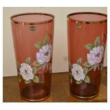 A Pair of Bohemia Cranberry Glass