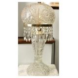 A Cut Glass Parlor Lamp