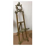 A Rococo Style Brass Parlor Easel