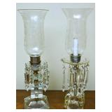 A Pair of Crystal Table Lamps