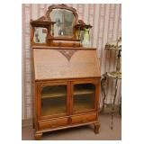 A Victorian Oak Slant-Front Secretary