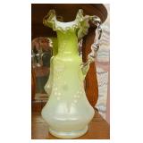 A Bohemian Art Glass Ewer