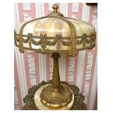 A Slag Panel Table Lamp