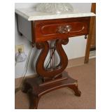 A Victorian-Style Marbled Top Stand