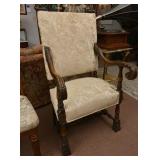 A Carved Wood Throne Chair