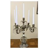 A Silvered metal Candelabra