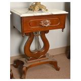 A Victorian-Style Marbled Top Stand