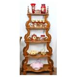 A Victorian Walnut Etagere