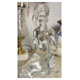 A Crystal Art Glass Figure of a Nude