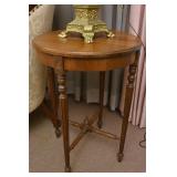 A Walnut Lamp Stand