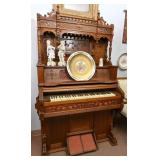 A Victorian Walnut Parlor Organ