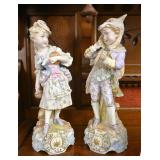 A pair of German Bisque Figurines