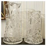 A Pair of Cut Glass Pitchers