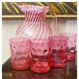 A Fenton Opalscent Swirl Pitcher