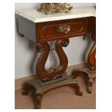 A Victorian-Style Marbled Top Stand