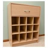 A Contemporary Organizer/Cubby/Shoe Rack With Draw