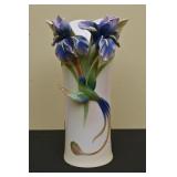Franz Porcelain Hummingbird Vase