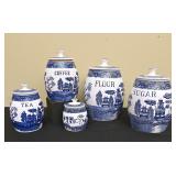 Blue Willow Canister Set