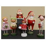 Set of 6 Laurie Mitchell Christmas Dolls