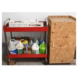 Metal Cart And Contents