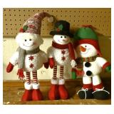 3 Christmas Plush Figures