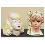 Pair Of Head Vases