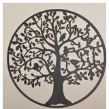 Large Circular Metal Tree Art