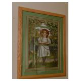 B.J. Spring Lithograph of a Young Girl