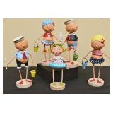 Set of 5 Laurie Mitchell Summer Dolls
