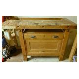 Antique Child Size Wood Workbench