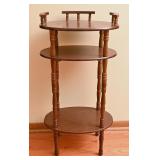 A Vintage-Style 3-Tier Accent Table
