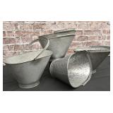 Galvanized Coal Scuttles