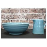 Turquoise Pitcher and Basin Pottery