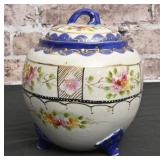 Porcelain Footed Biscuit Jar