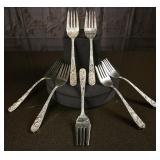 7 Kirk & Son Sterling Salad Forks