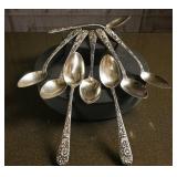 8 Kirk & Son Sterling Tea Spoons