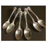 6 Gorham Sterling Tea Spoons