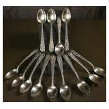 8 Kirk & Son Sterling Demitasse Spoons