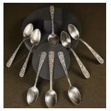 8 Kirk & Son Sterling Tea Spoons