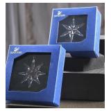 Set of Two Swarovski Christmas Ornament
