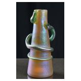 Austian Iridescent Art Glass Snake Vase