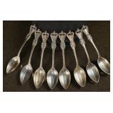 8 Towle Sterling Demitasse Spoons