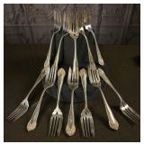 12 Gorham Sterling Salad Forks