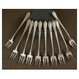 10 Gorham Sterling Oyster Forks