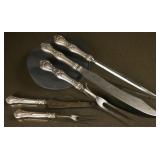 5 Pc Gorham Sterling Carving Set