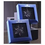 Set of Two Swarovski Christmas Ornament