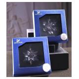 Set of Two Swarovski Christmas Ornament