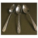 3 Kirk & Sons Sterling Serving Spoons