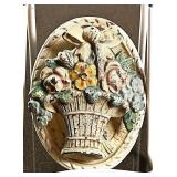 Antique Cast Iron Flower Basket Door Knocker