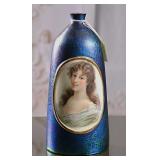 Art Nouveau Iridescent Portrait Vase